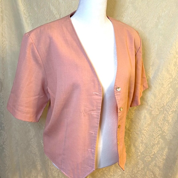 Vintage Jessica Scott Button Up Short Sleeve Size Large - Picture 1 of 6